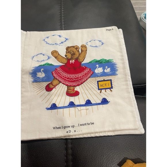 When I Grow Up I Want To Be Pillow Book 2 Sew Childs Teddy Bears Cranston Print - Picture 3 of 8